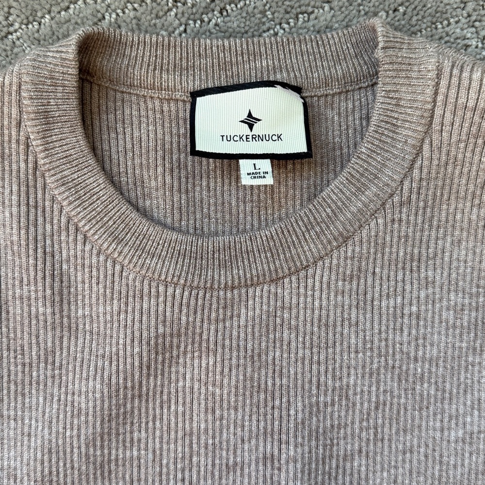 Tuckernuck Fitted Ribbed Sweater - Large - Picture 2 of 7
